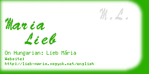 maria lieb business card