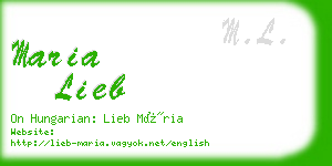 maria lieb business card